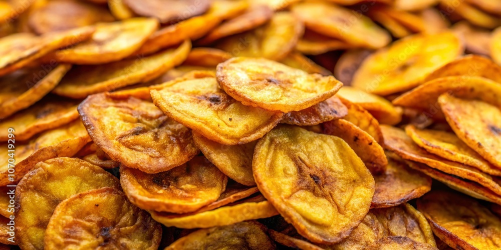 Dehydrated Plantain Chips Pile - Documentary Photography Dehydrated Plantain Chips Pile - Documentary Photography