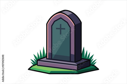 tombstone vector,  icon vector illustration,  tombstone silhouette of a tombstone isolated on a white background, eps, png, svg, vector,