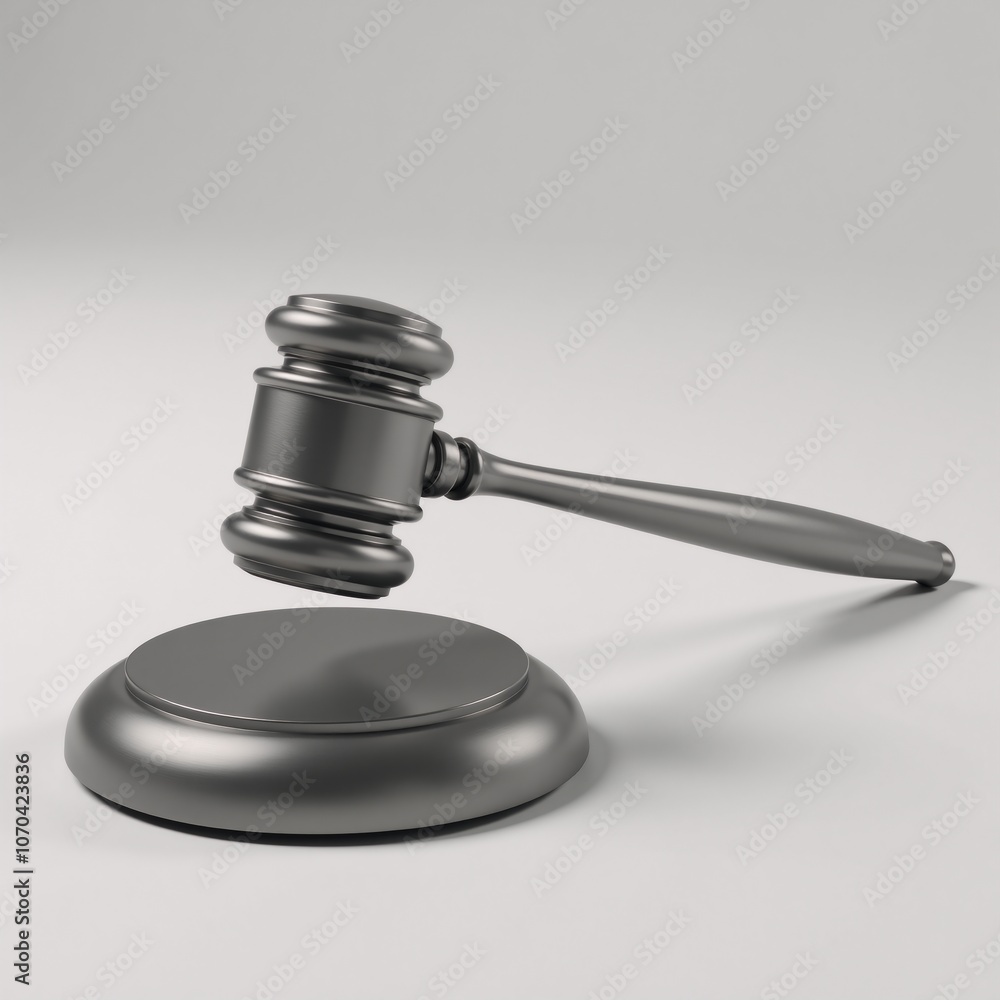 Digital illustration depicting a stylized representation of computer law and internet legality using a modern gavel as symbolism Digital illustration depicting a stylized representation of computer law and internet legality using a modern gavel as symbolism