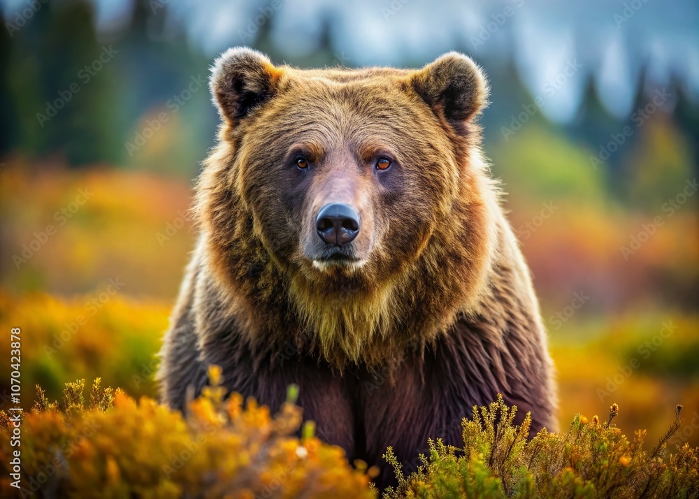 Fototapeta premium Grizzly Bear Power: Unleash Wild Photography