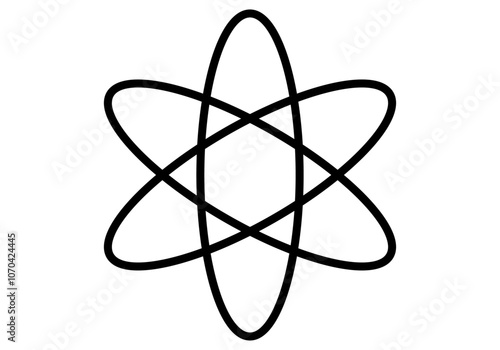Icono negro de dos átomos 