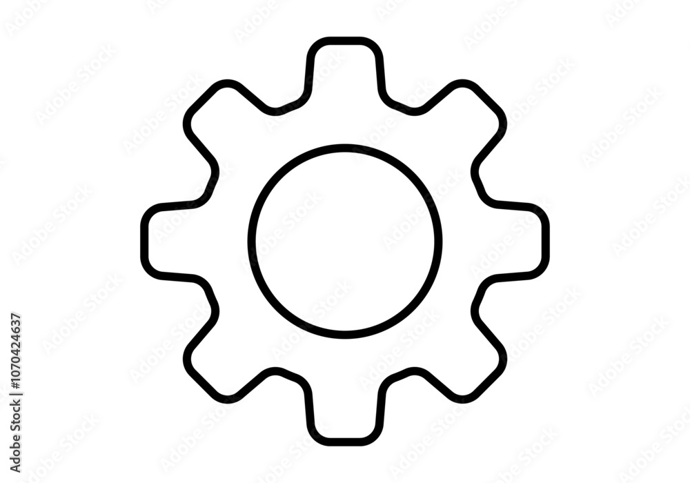 Icono negro de engranaje o rueda dentada Icono negro de engranaje o rueda dentada