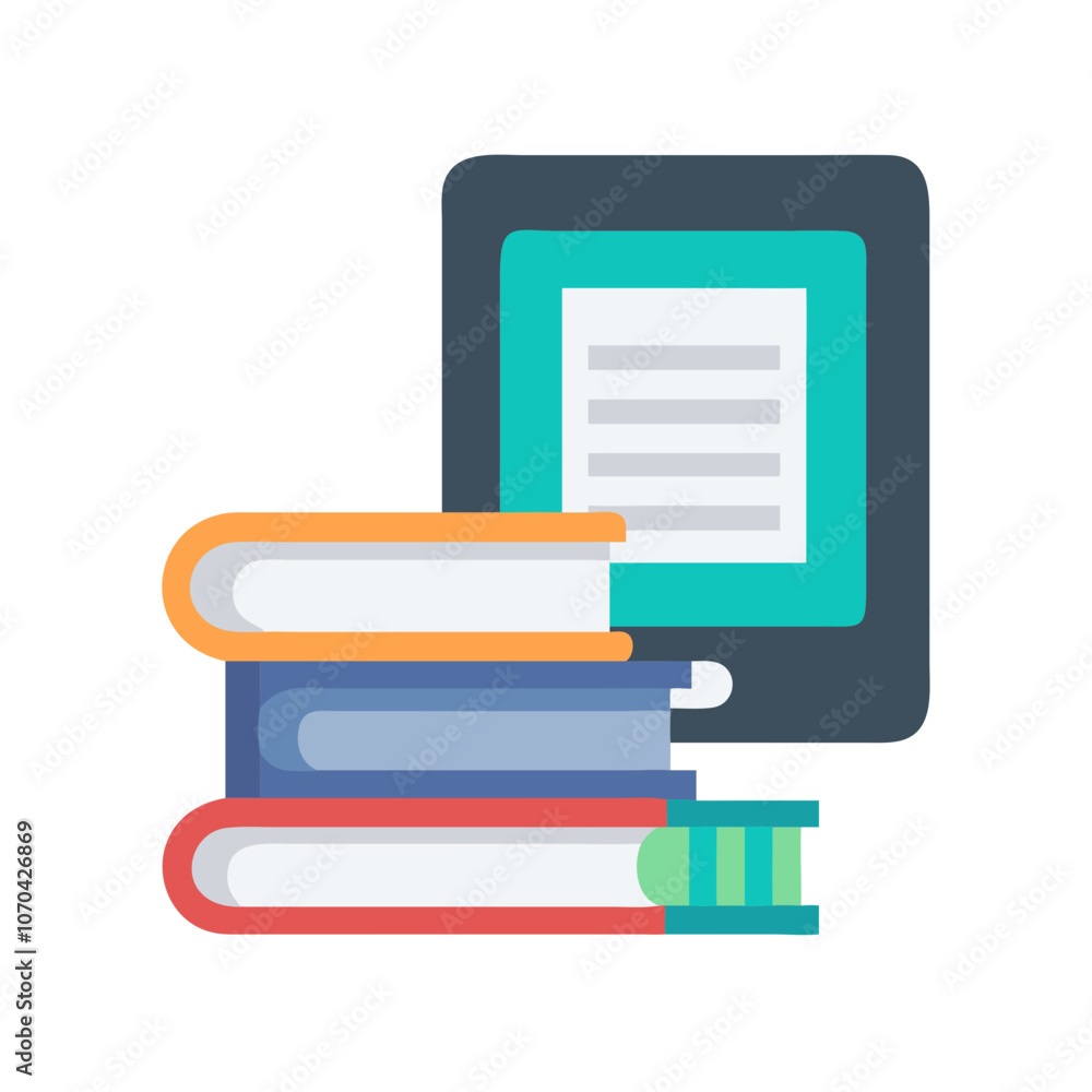 Books and tablet for hybrid learning and digital resources
Books and tablet for hybrid learning and digital resources