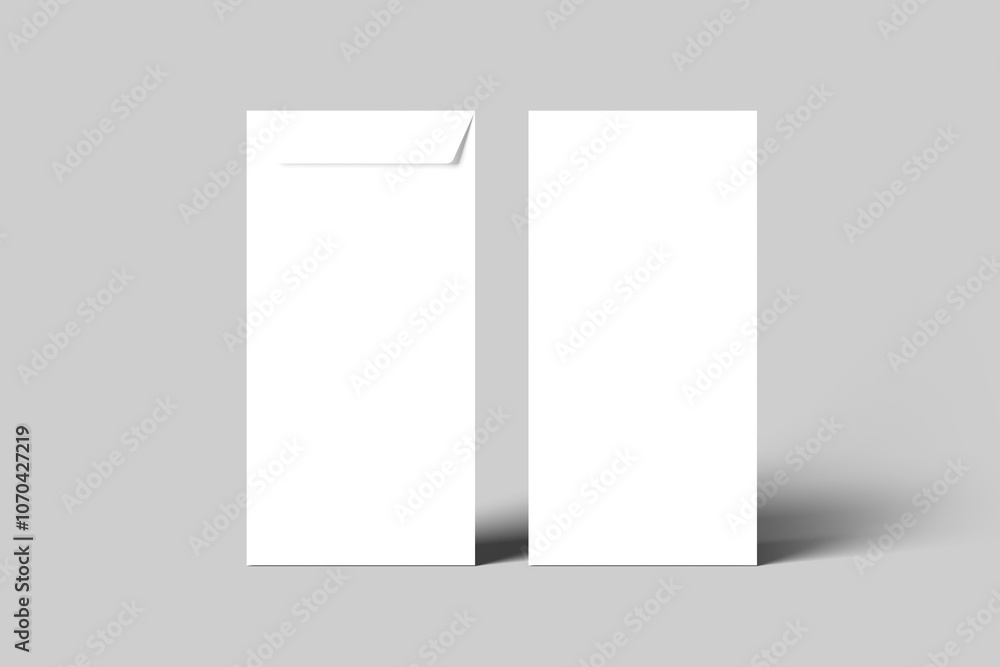 Vertical Card with Envelope Mockup Vertical Card with Envelope Mockup