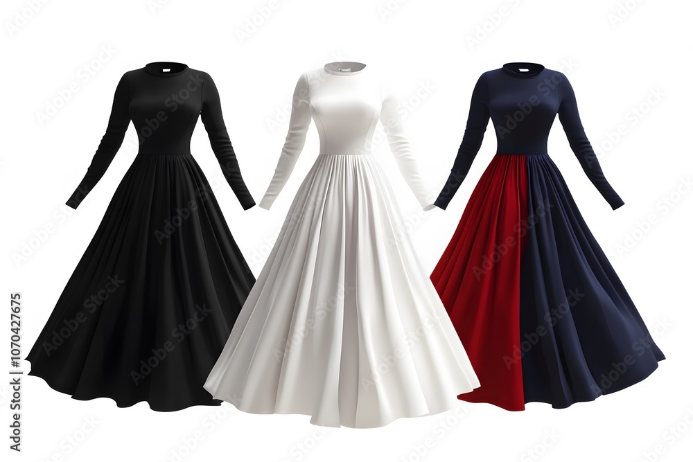Classic women's plain dress template
Classic women's plain dress template
