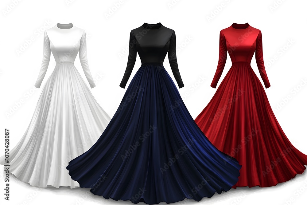 Classic women's plain dress template
Classic women's plain dress template