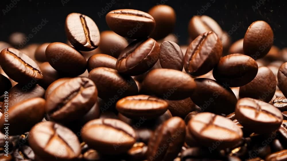 Coffee Beans Falling, roasted, brown, caffeine, drink, beverage Coffee Beans Falling, roasted, brown, caffeine, drink, beverage