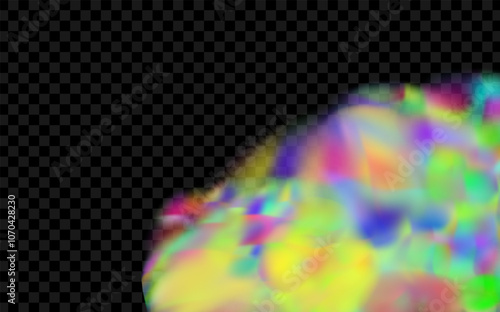 Background of an explosion of colorful smoke clouds.Multicolor fog with blue and yellow particles.Explosions of color powder.