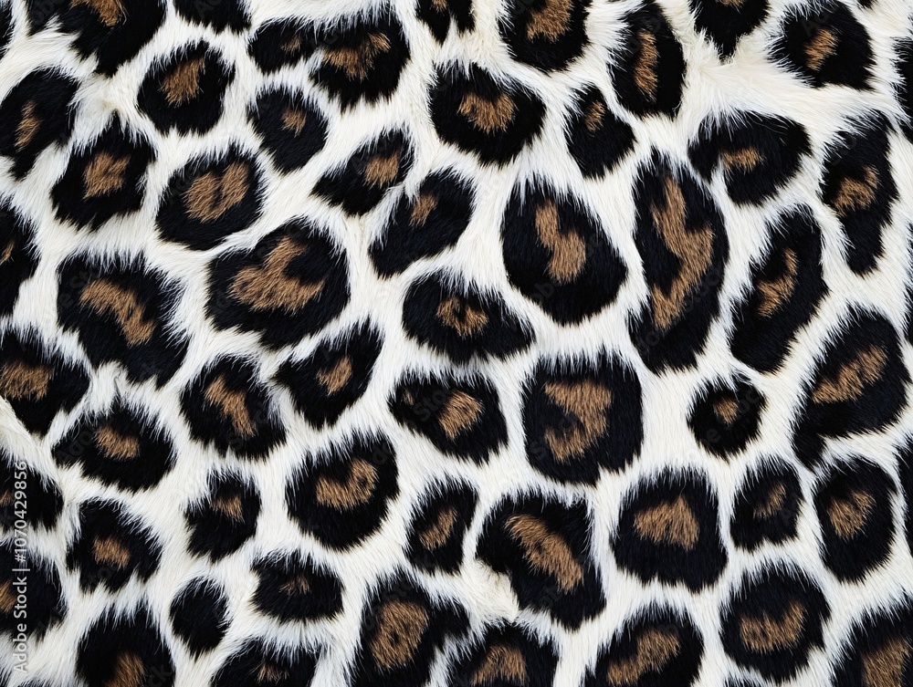 Black, White, and Brown Leopard Fur Pattern Black, White, and Brown Leopard Fur Pattern