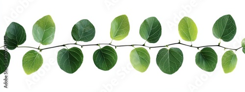 DNA with leaf and vine patterns, isolated for botanical illustration