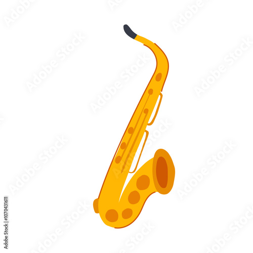 musician saxophone cartoon. saxophonist notes, smooth soulful, groove rhythm musician saxophone sign. isolated symbol vector illustration