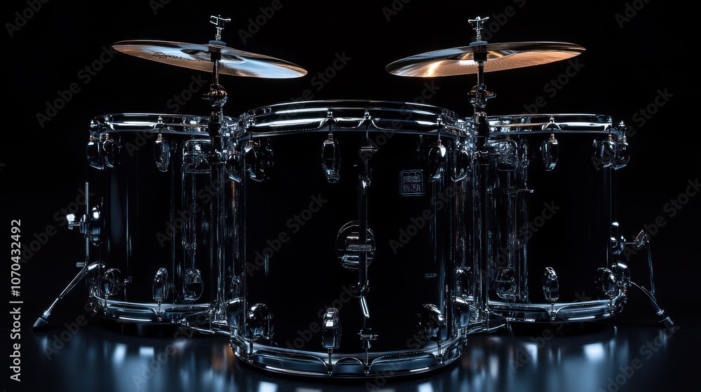 Obraz premium Black Drum Set