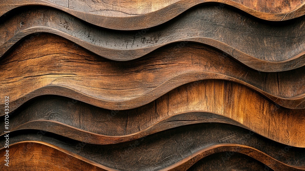 Abstract wooden wall with a wavy texture, dark brown and light brown shades. Abstract wooden wall with a wavy texture, dark brown and light brown shades.