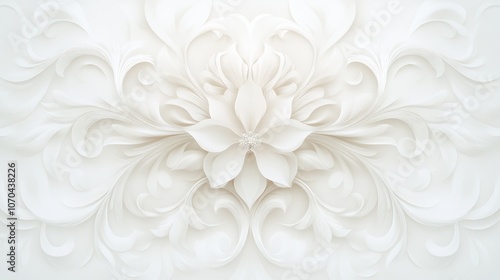 A white flower with a lot of detail and a lot of white