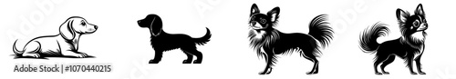 Jack Russell Terrier silhouette in side view with details