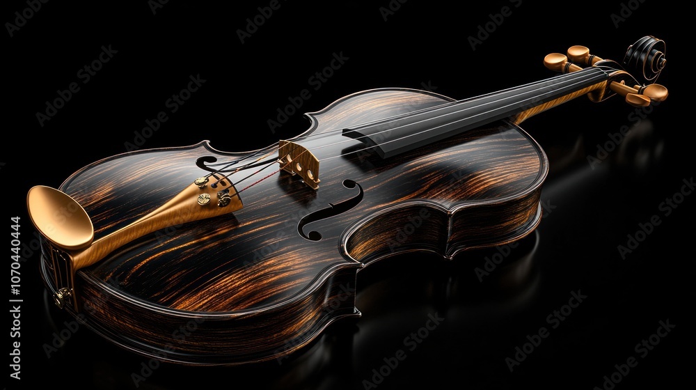 Fototapeta premium Violin with a Golden Finish