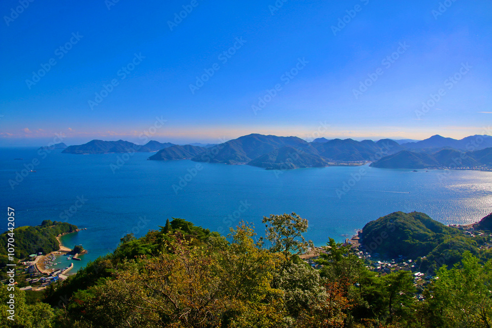 Obraz premium 高見山展望台から眺望（広島県・尾道市）