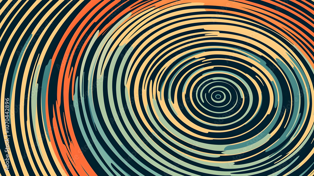 Abstract concentric circles in vibrant colors. Abstract concentric circles in vibrant colors.