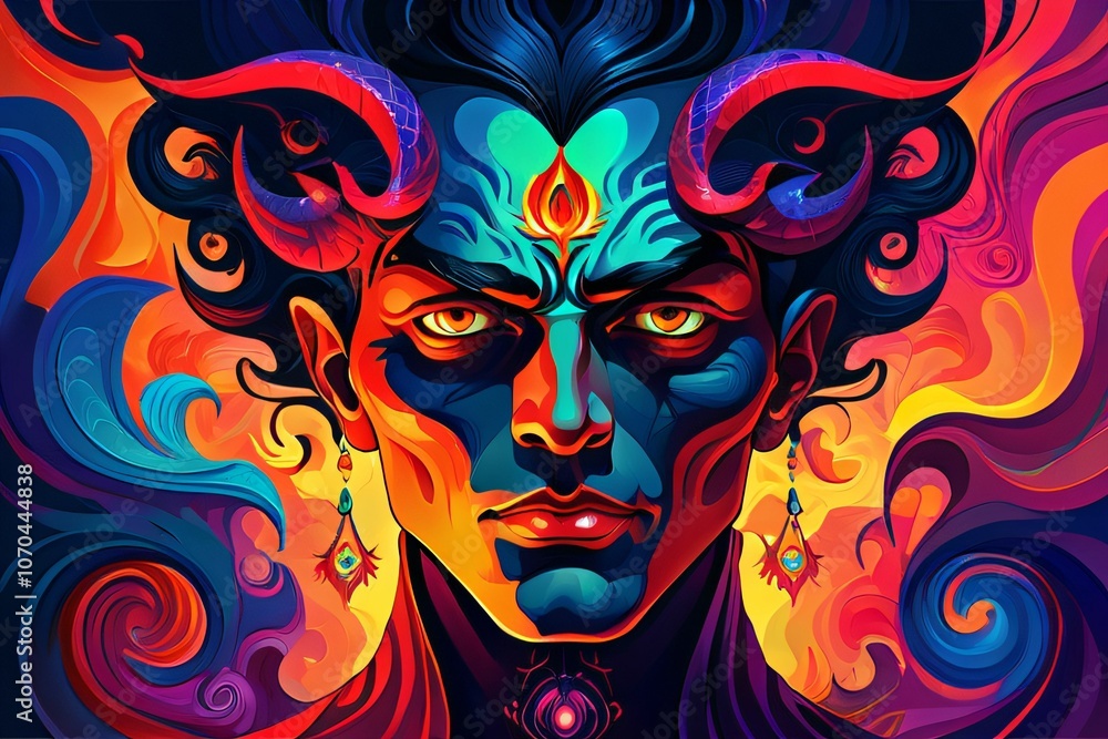 a lord of darkness and evil with very smooth features, light, fantasy a lord of darkness and evil with very smooth features, light, fantasy