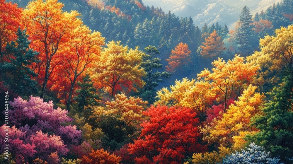 Lush, colorful seasonal landscapes, showcasing nature's beauty across the year to captivate travelers Lush, colorful seasonal landscapes, showcasing nature's beauty across the year to captivate travelers