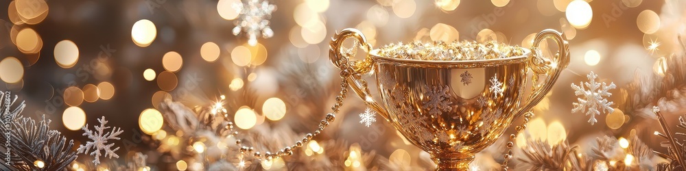 golden winning cup. Selective focus golden winning cup. Selective focus