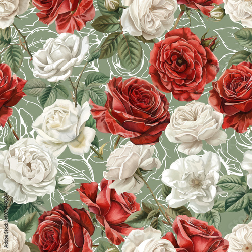 Lovely and Beautiful Spring Flowers Pattern for Fabric, Wallpaper, and More