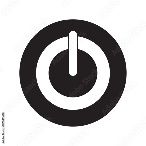 power on off button flat icon vector