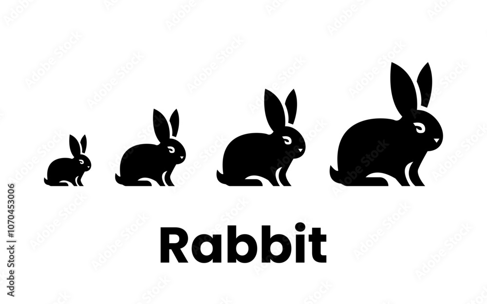 Fototapeta premium Vector rabbit logo design template