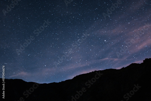 Night stars, Stars background a blue starry sky at dark night, Space Night Dark Sky Nebula Cosmos Texture Universe Cosmic Backdrop Astronomy, Space scene with stars in galaxy, Panorama of milky way.