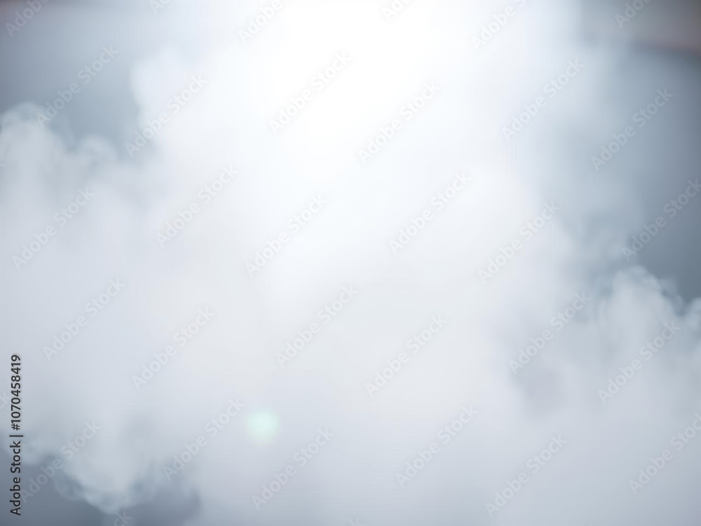 Obraz premium Abstract white spot light shining through billowing smoke creating a mysterious and ethereal atmosphere, surreal, abstract light