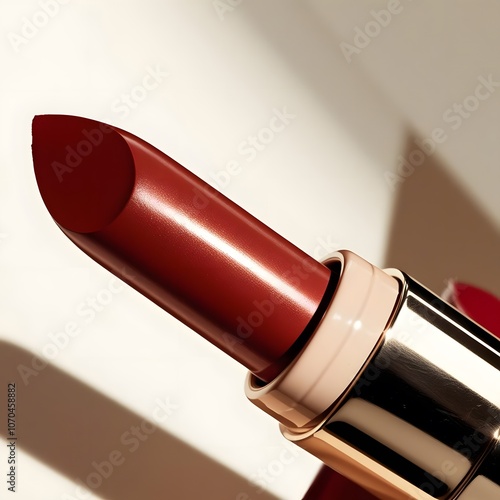 Retro Lipstick Tube: A close-up of a vintage lipstick tube, with its bold color standing out. 