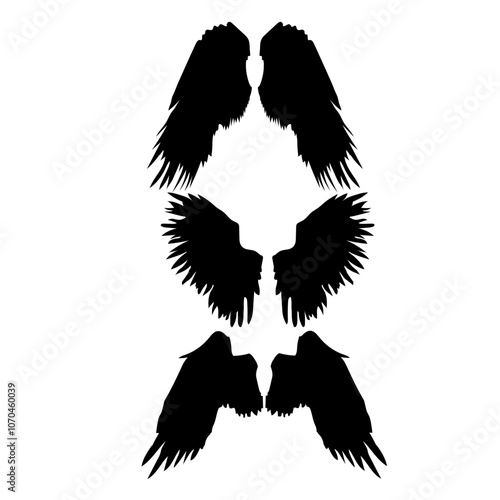 in loving memory angel wings and clouds vector black raven wing isolated with feather texture vectorThe tip of the wings wraps around the body, creating a fantastical, large angel best Only