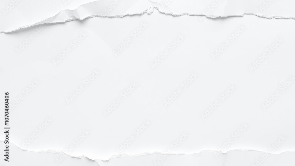 Obraz premium Crumpled white paper with visible creases and wrinkles, background, copy space