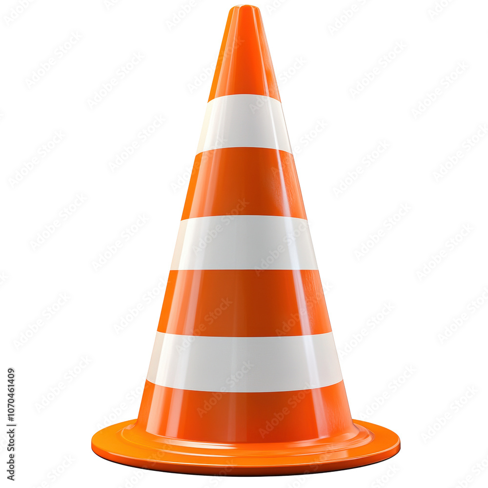 Bright Orange Traffic Cone for Safety Indicators