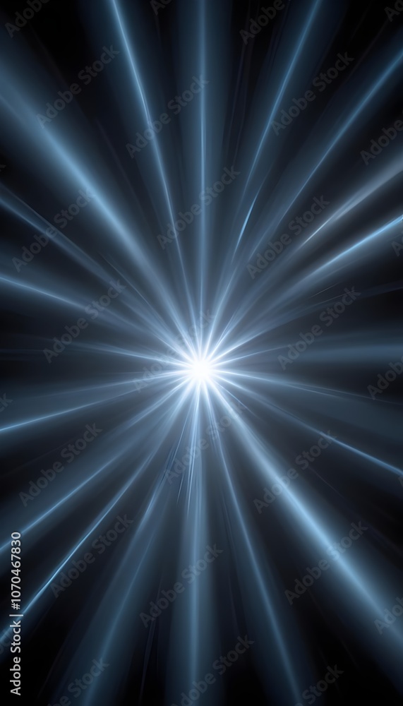 Fototapeta premium Ethereal Celestial Glow Wallpaper with Dreamy White and Blue Starburst
