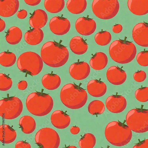 La Tomatina festival, tomatoes flying in every direction. vector illustration