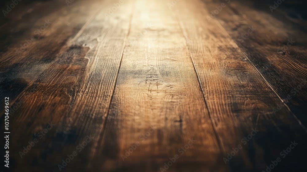 Warm Wooden Floor with Soft Lighting Effect Warm Wooden Floor with Soft Lighting Effect
