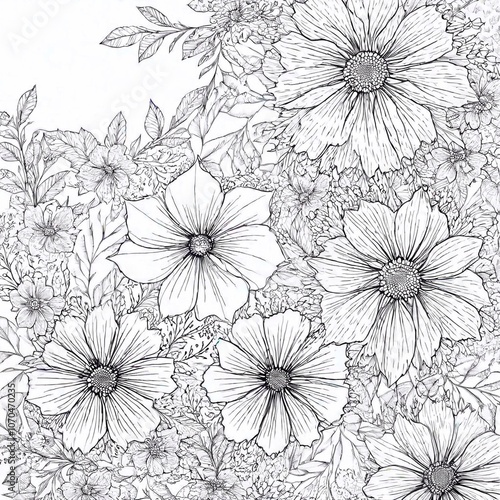 Wallpaper Mural vector seamless pattern with floral ornament Torontodigital.ca