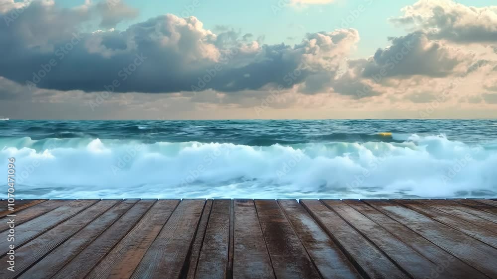 A serene ocean view from a wooden pier, showcasing gentle waves and a tranquil sky, perfect for relaxation and inspiration. A serene ocean view from a wooden pier, showcasing gentle waves and a tranquil sky, perfect for relaxation and inspiration.