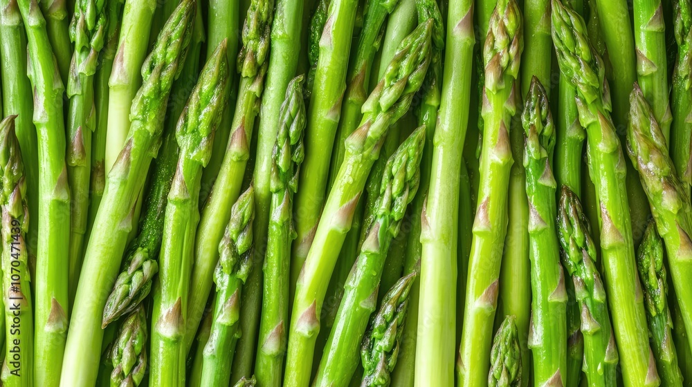 Fototapeta premium Fresh Green Asparagus Stalks for Culinary Use