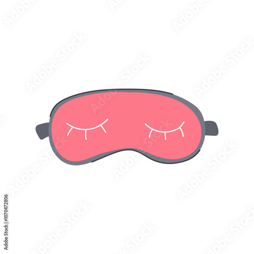 meditation sleep mask eye cartoon. insomnia spa, breathable luxury, light blocking meditation sleep mask eye sign. isolated symbol vector illustration