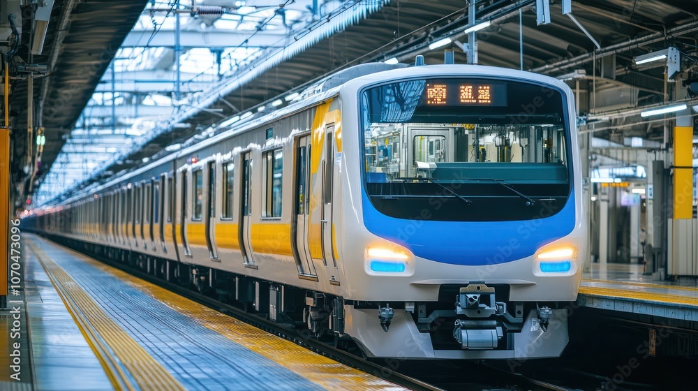 Naklejka premium Sustainable rail maintenance practices using energy-efficient methods and eco-friendly technologies