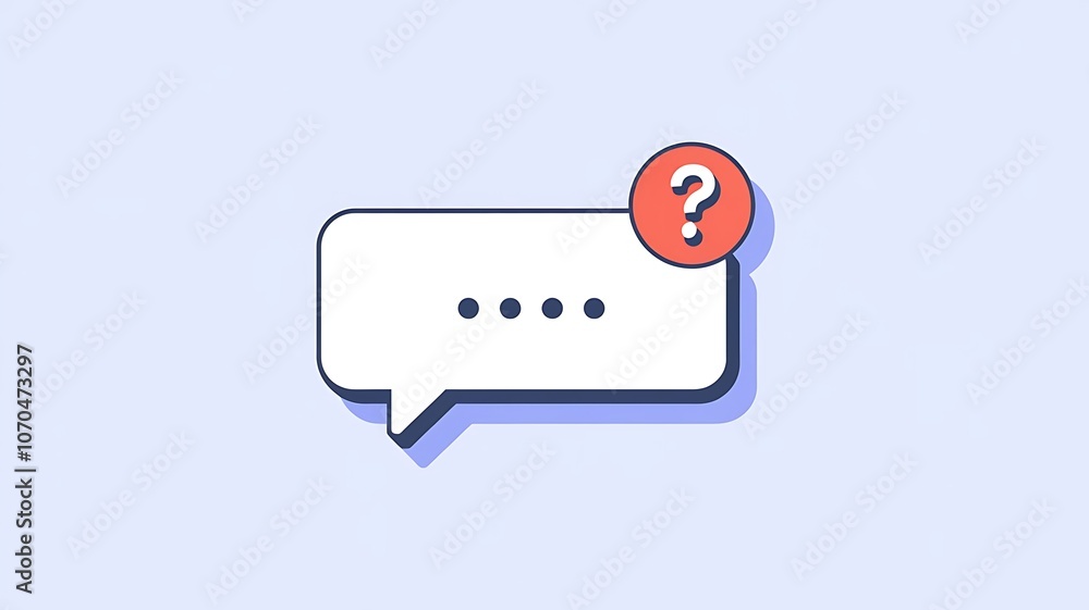 Buble chat illustration with question mark for your design presentation or chat background Buble chat illustration with question mark for your design presentation or chat background