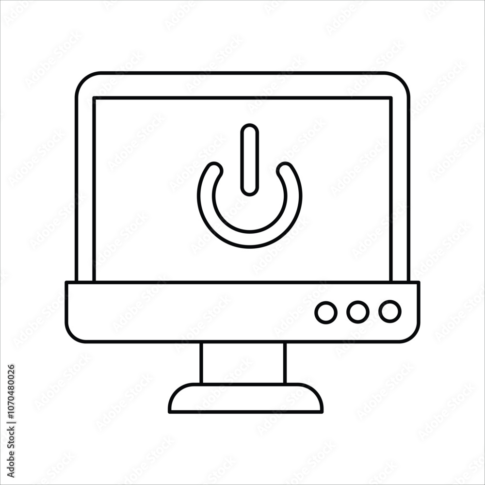 Switch line icon with white background vector stock illustration Switch line icon with white background vector stock illustration