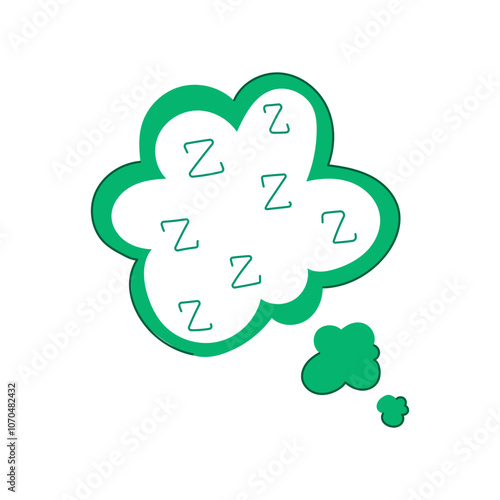insomnia sleep zzz cartoon. snore pillow, mattress blanket, night rem insomnia sleep zzz sign. isolated symbol vector illustration