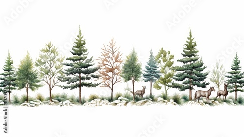 Stunning pine tree borders that enhance natural plant backgrounds in serene outdoor settings