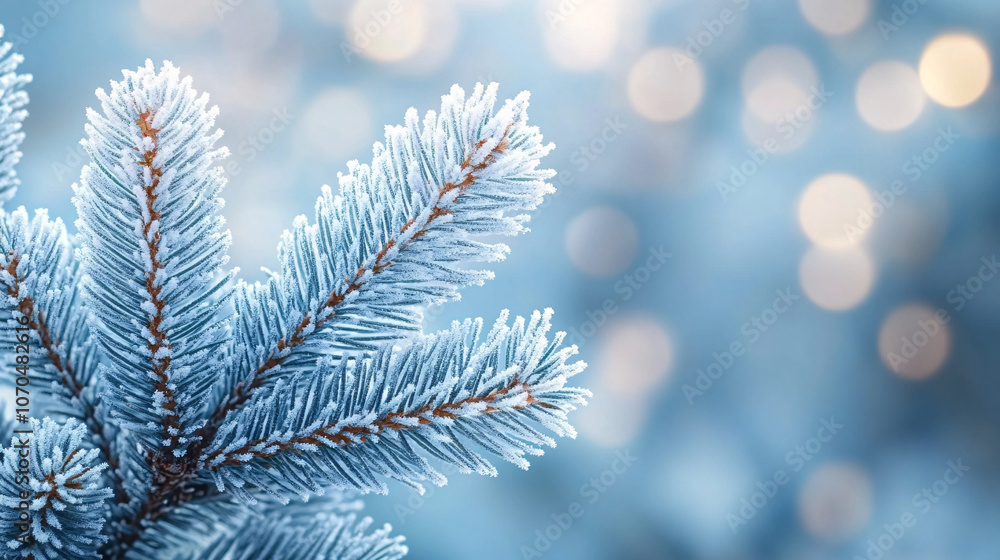 A tranquil close-up of frost-covered blue spruce branches, ideal for winter-themed events, holiday cards, or serene branding in nature-focused designs. A tranquil close-up of frost-covered blue spruce branches, ideal for winter-themed events, holiday cards, or serene branding in nature-focused designs.