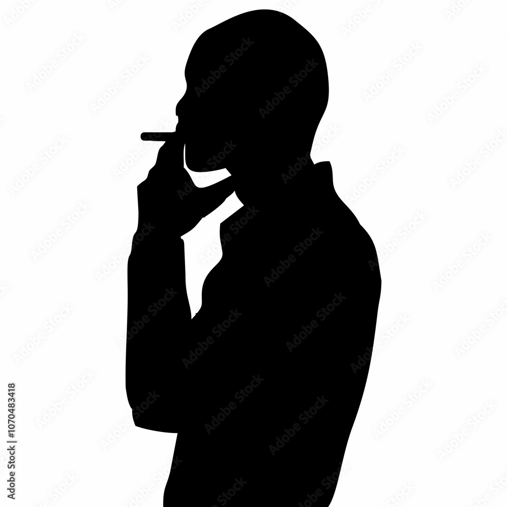 silhouette of a person smoking silhouette of a person smoking