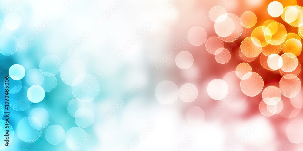 Fototapeta premium Abstract Blurred Background with Blue and Red Bokeh Circles