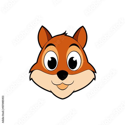 Chipmunk head vector illustration